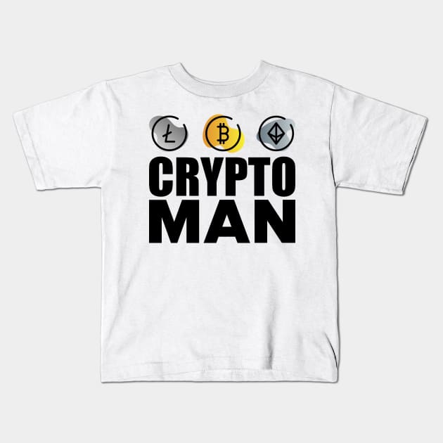 Crypto Man Kids T-Shirt by KC Happy Shop